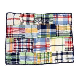 Pottery Barn Kids Madras Standard Pillow Sham 26X20 Preppy Classic